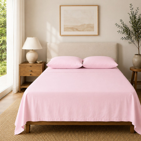 Taies d'oreiller percale 80 fils coton peigné x2 | Faitonlit