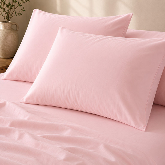 Taies d'oreiller percale 80 fils coton peigné x2 | Faitonlit