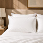 Taies d'oreiller percale 80 fils coton peigné x2 | Faitonlit