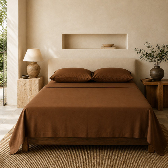 Taies d'oreiller percale 80 fils coton peigné x2 | Faitonlit