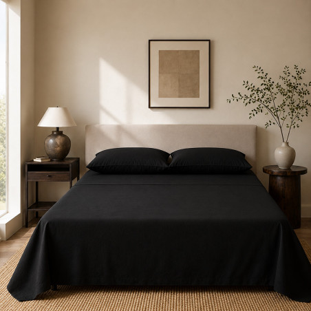 Taies d'oreiller percale 80 fils coton peigné x2 | Faitonlit