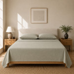 Taies d'oreiller percale 80 fils coton peigné x2 | Faitonlit