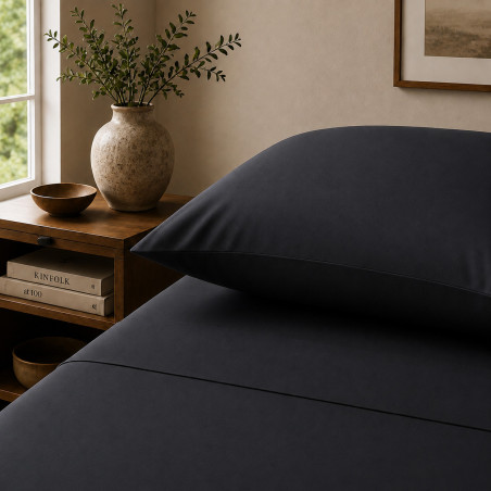 Drap plat satin de coton 200 fils premium | Faitonlit