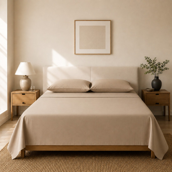 Taies d'oreiller percale 80 fils coton peigné x2 | Faitonlit