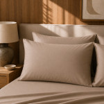 Taies d'oreiller percale 80 fils coton peigné x2 | Faitonlit