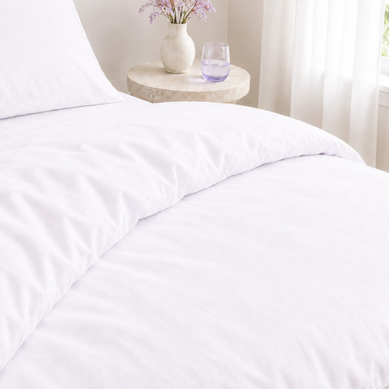 Housse de couette percale 80 fils coton peigné | Faitonlit