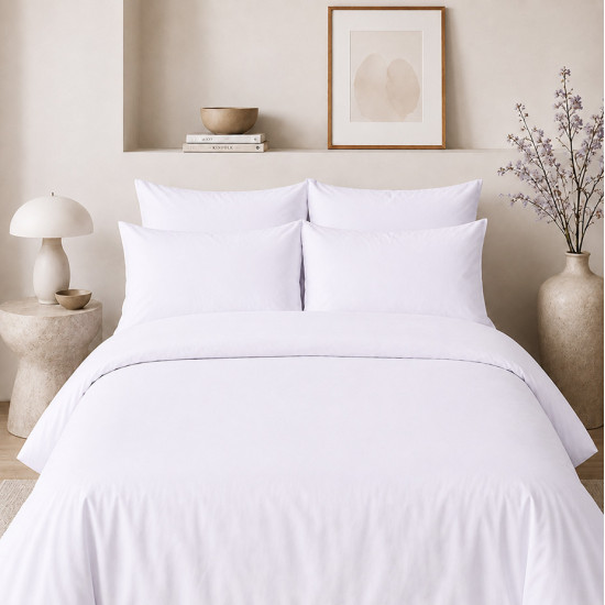 Housse de couette percale 80 fils coton peigné | Faitonlit