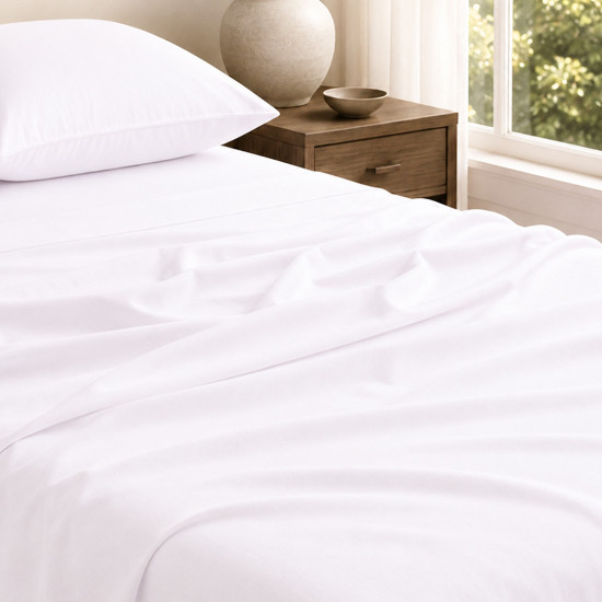 Drap plat satin de coton 200 fils premium | Faitonlit