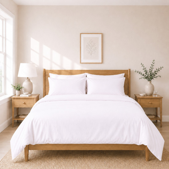 Taies d'oreiller satin de coton 200 fils x2 | Faitonlit