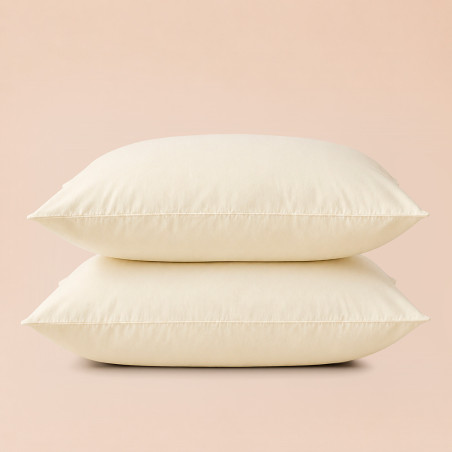 Taies d'oreiller satin de coton 200 fils x2 | Faitonlit