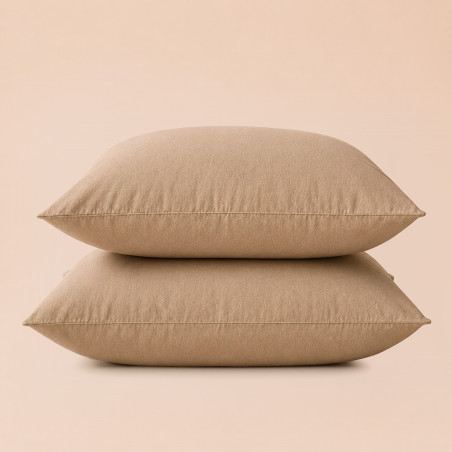 Taies d'oreiller satin de coton 200 fils x2 | Faitonlit
