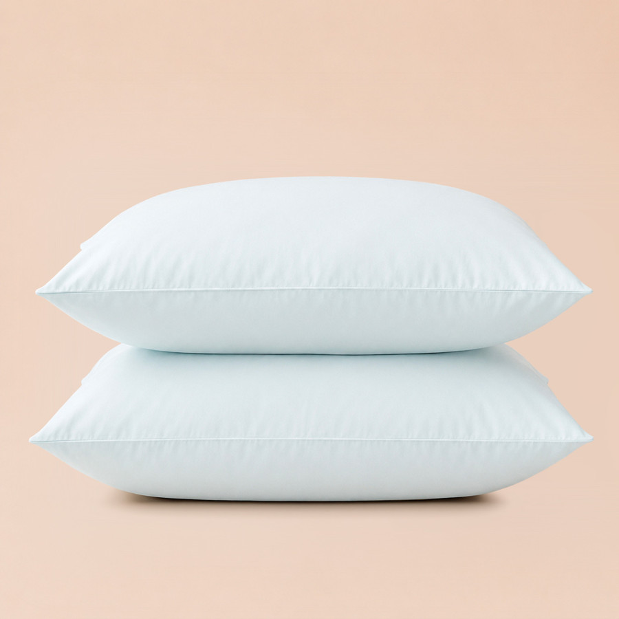 Taies d'oreiller percale 80 fils coton peigné x2 | Faitonlit