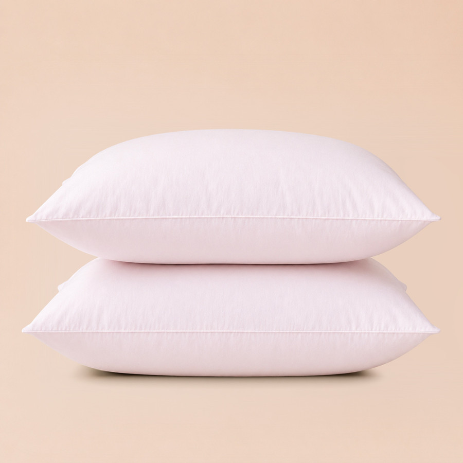 Taies d'oreiller percale 80 fils coton peigné x2 | Faitonlit
