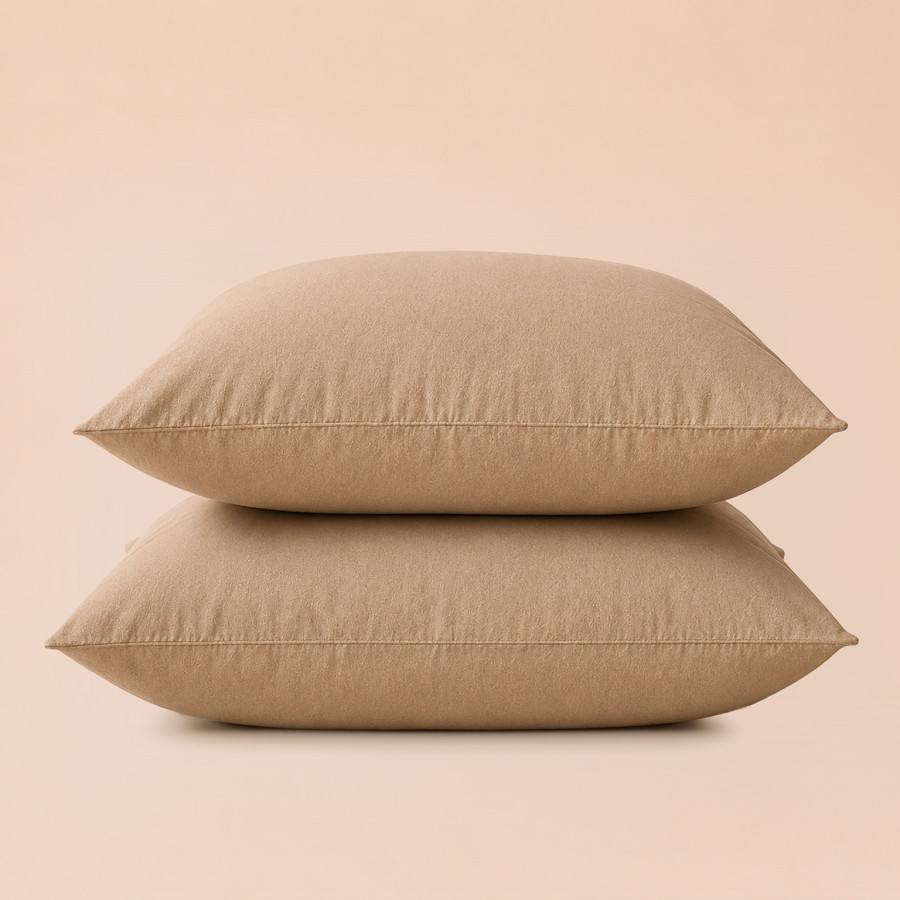 Taies d'oreiller percale 80 fils coton peigné x2 | Faitonlit