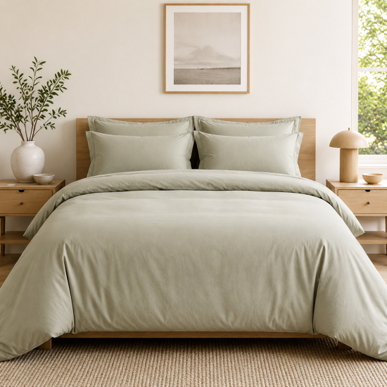 House de couette percale 200 fils premium coton peigné | Faitonlit