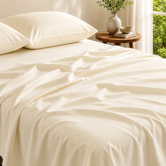 Drap plat satin de coton 200 fils premium | Faitonlit