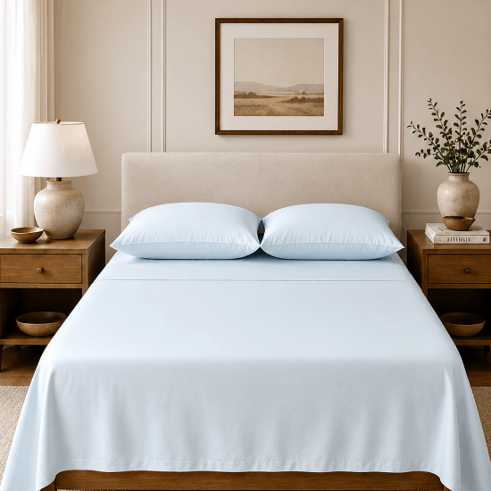 Drap plat satin de coton 200 fils premium | Faitonlit