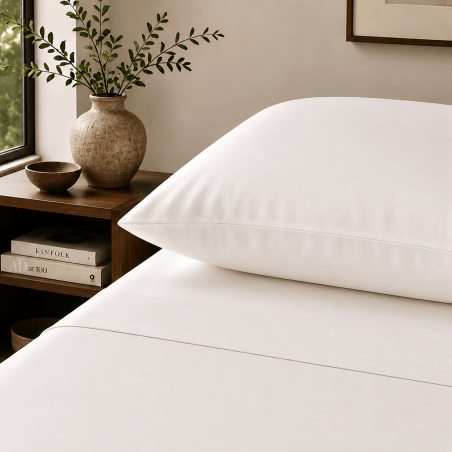Drap plat satin de coton 200 fils premium | Faitonlit