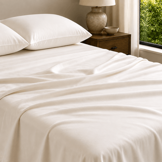 Drap plat satin de coton 200 fils premium | Faitonlit