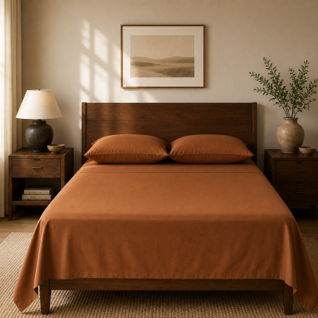 Drap plat satin de coton 200 fils premium | Faitonlit