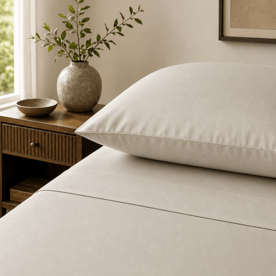 Drap plat satin de coton 200 fils premium | Faitonlit