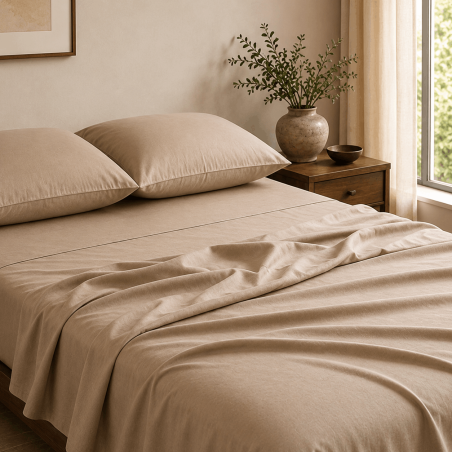 Drap plat satin de coton 200 fils premium | Faitonlit