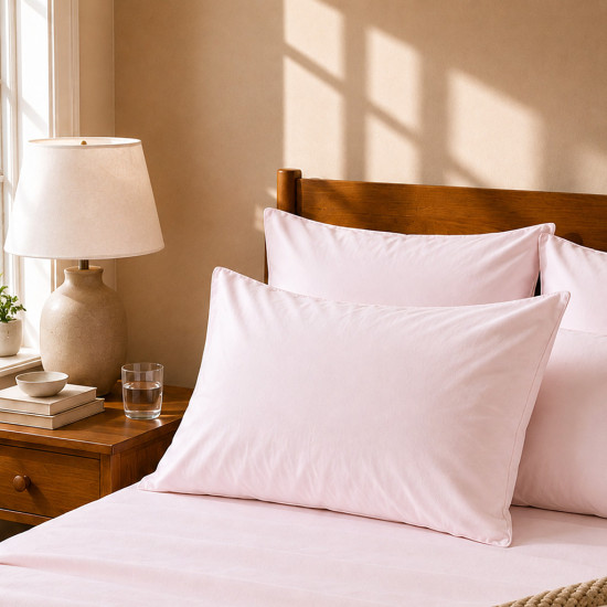 Taies d'oreiller satin de coton 200 fils x2 | Faitonlit