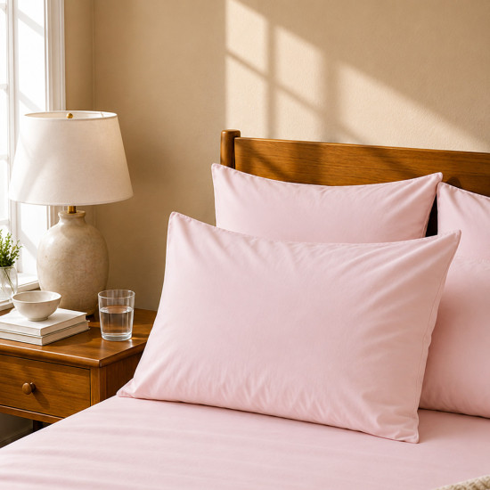 Taies d'oreiller satin de coton 200 fils x2 | Faitonlit