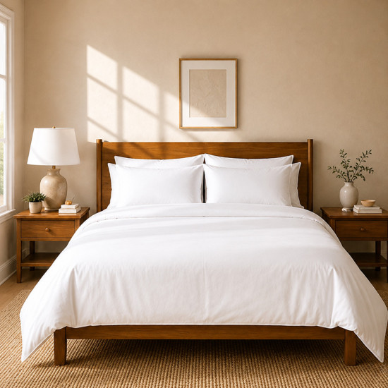 Taies d'oreiller satin de coton 200 fils x2 | Faitonlit