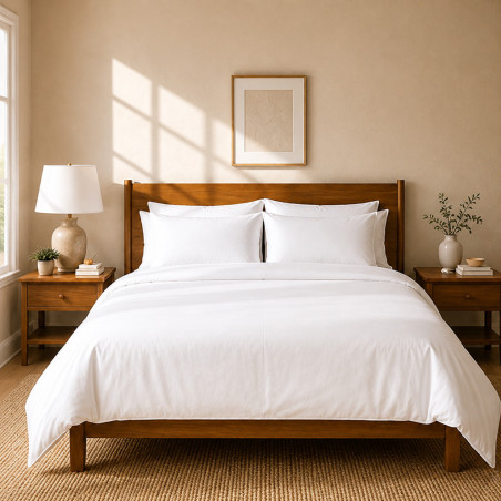 Taies d'oreiller satin de coton 200 fils x2 | Faitonlit