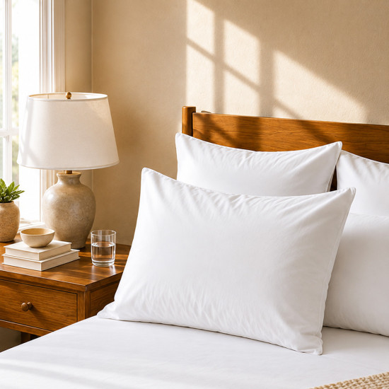 Taies d'oreiller satin de coton 200 fils x2 | Faitonlit