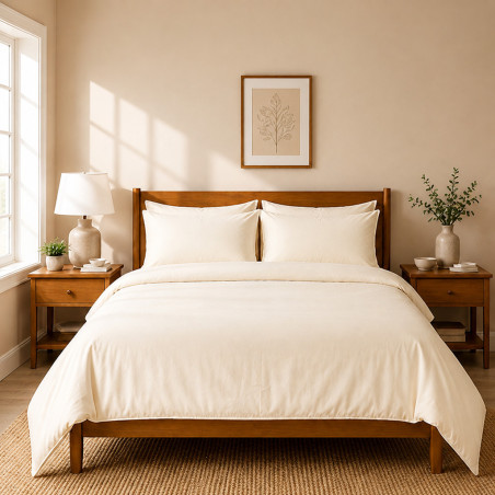 Taies d'oreiller satin de coton 200 fils x2 | Faitonlit