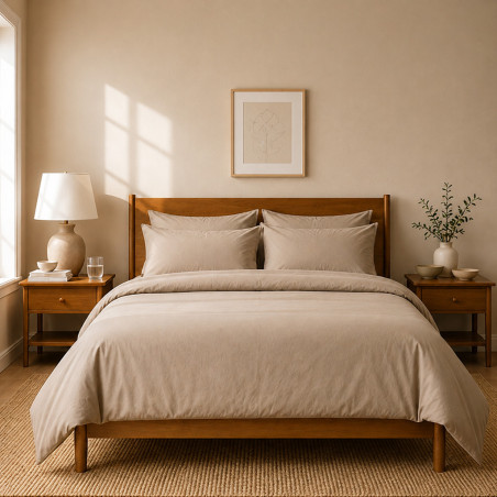 Taies d'oreiller satin de coton 200 fils x2 | Faitonlit