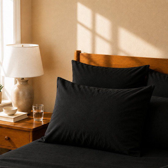 Taies d'oreiller satin de coton 200 fils x2 | Faitonlit