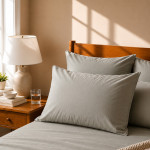 Taies d'oreiller satin de coton 200 fils x2 | Faitonlit