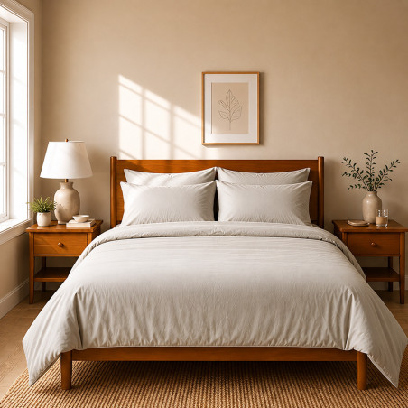 Taies d'oreiller satin de coton 200 fils x2 | Faitonlit