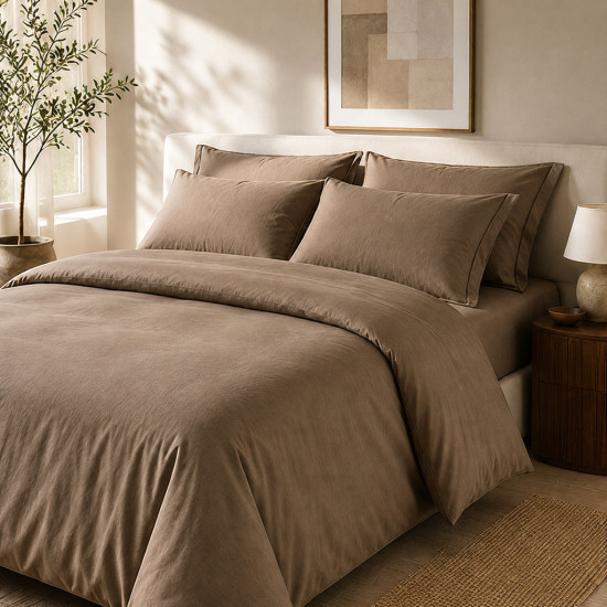 Housse de couette percale 80 fils coton peigné | Faitonlit